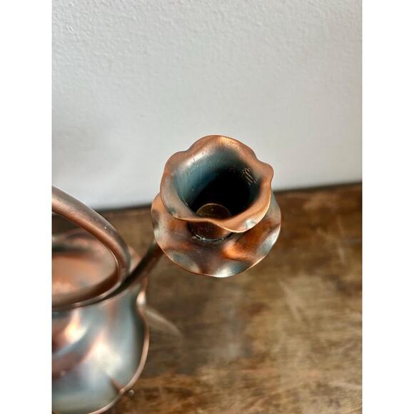 Gregorian Solid Copper Candelabra | Lovely Feminine Candelabra | Cottagecore - Picture 7 of 10